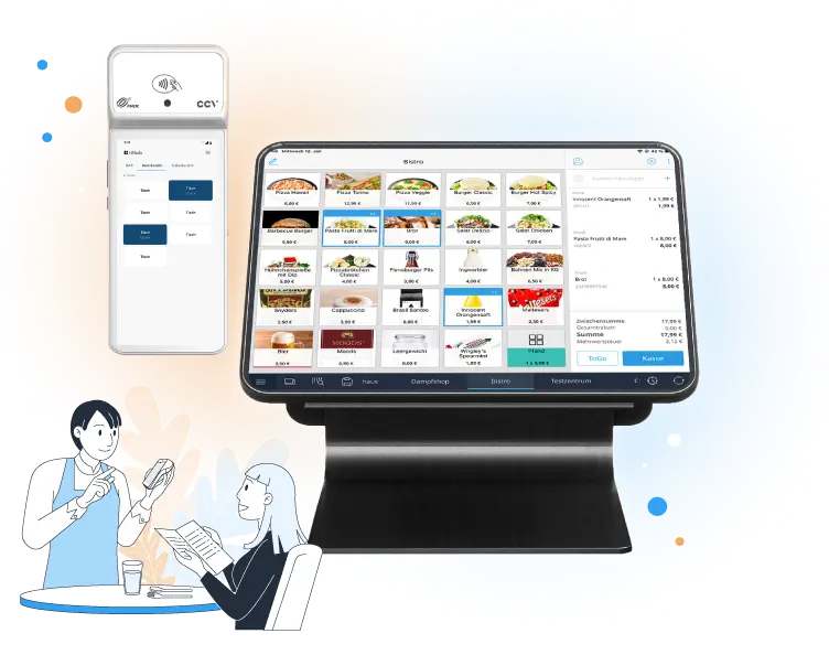 Illustration: Tillhub Gastro - Kassensystem Gastronomie