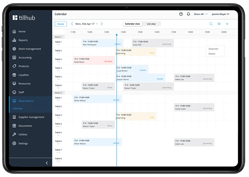 Integriertes Restaurant Reserverierungssystem